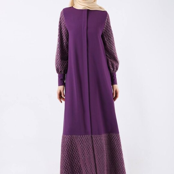 Embroidered Flow Abaya | Purple Size | S/M - NWOT - Picture 1 of 4